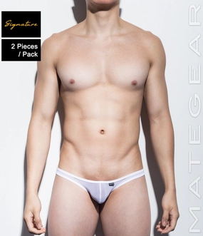 2pc/Pack Sexy Men's Underwear Mini Bikini Briefs - Kum Ja (Soft Thin Mesh Signature Series)