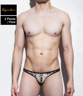 2pc/Pack Sexy Men's Underwear Mini Bikini Briefs - Kum Ja (Thin Nylon Special Fabric Signature Series)