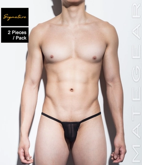 2pc/Pack Sexy Men's Underwear Mini Bikini Briefs - Shi Woo (Soft Thin Mesh Signature Series)