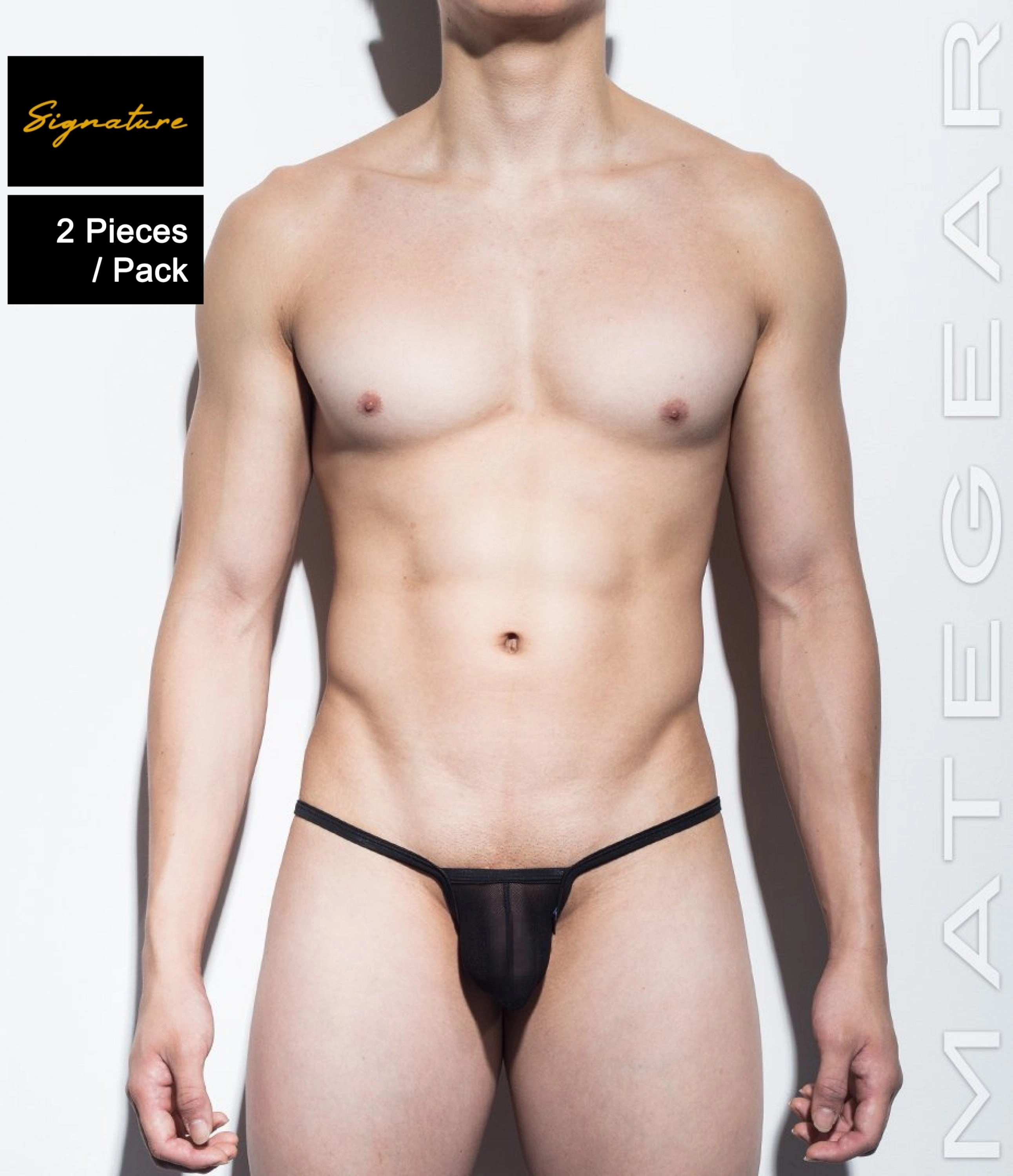 2pc/Pack Sexy Men's Underwear Mini Bikini Briefs - Shi Woo (Soft Thin Mesh Signature Series)