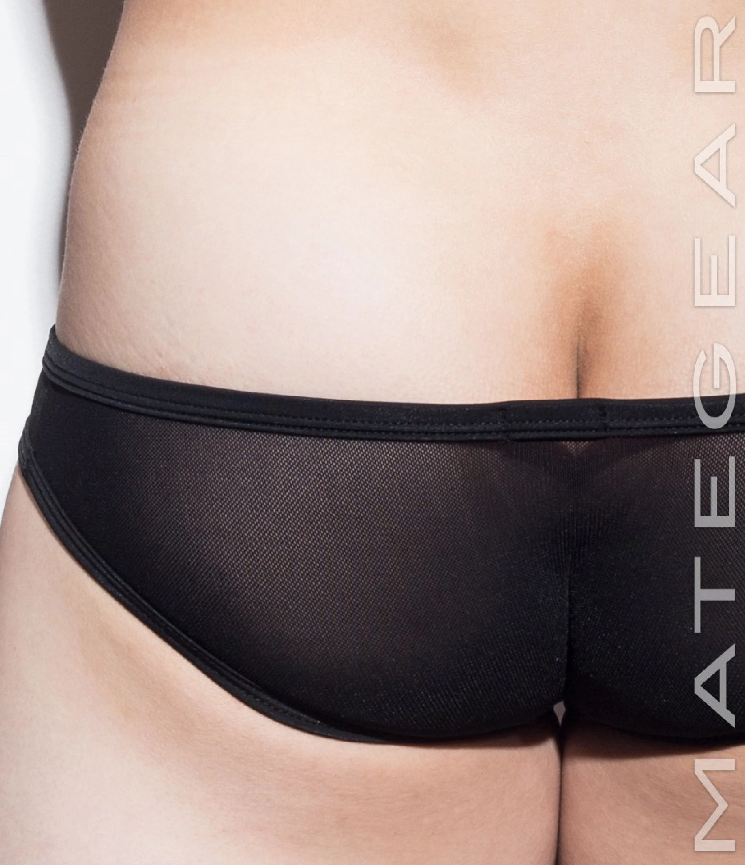 2pc/Pack Sexy Men's Underwear Mini Squarecut Trunks - Ran Kwang (Flat Front / Reduced Sides) (Soft Thin Mesh Signature Series)
