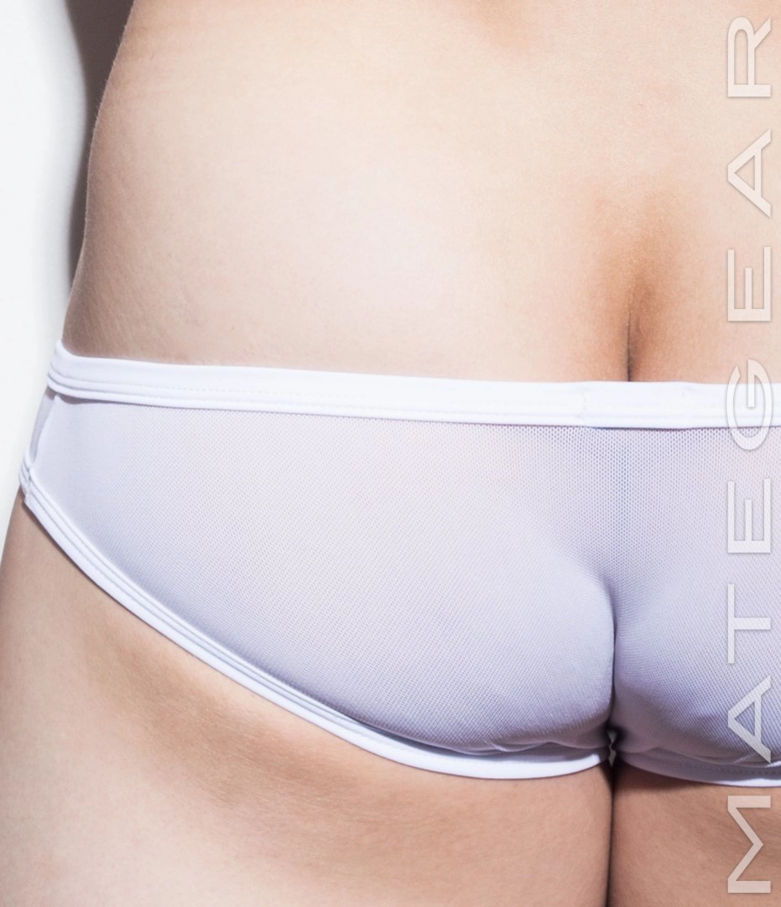 2pc/Pack Sexy Men's Underwear Mini Squarecut Trunks - Ran Kwang (Flat Front / Reduced Sides) (Soft Thin Mesh Signature Series)