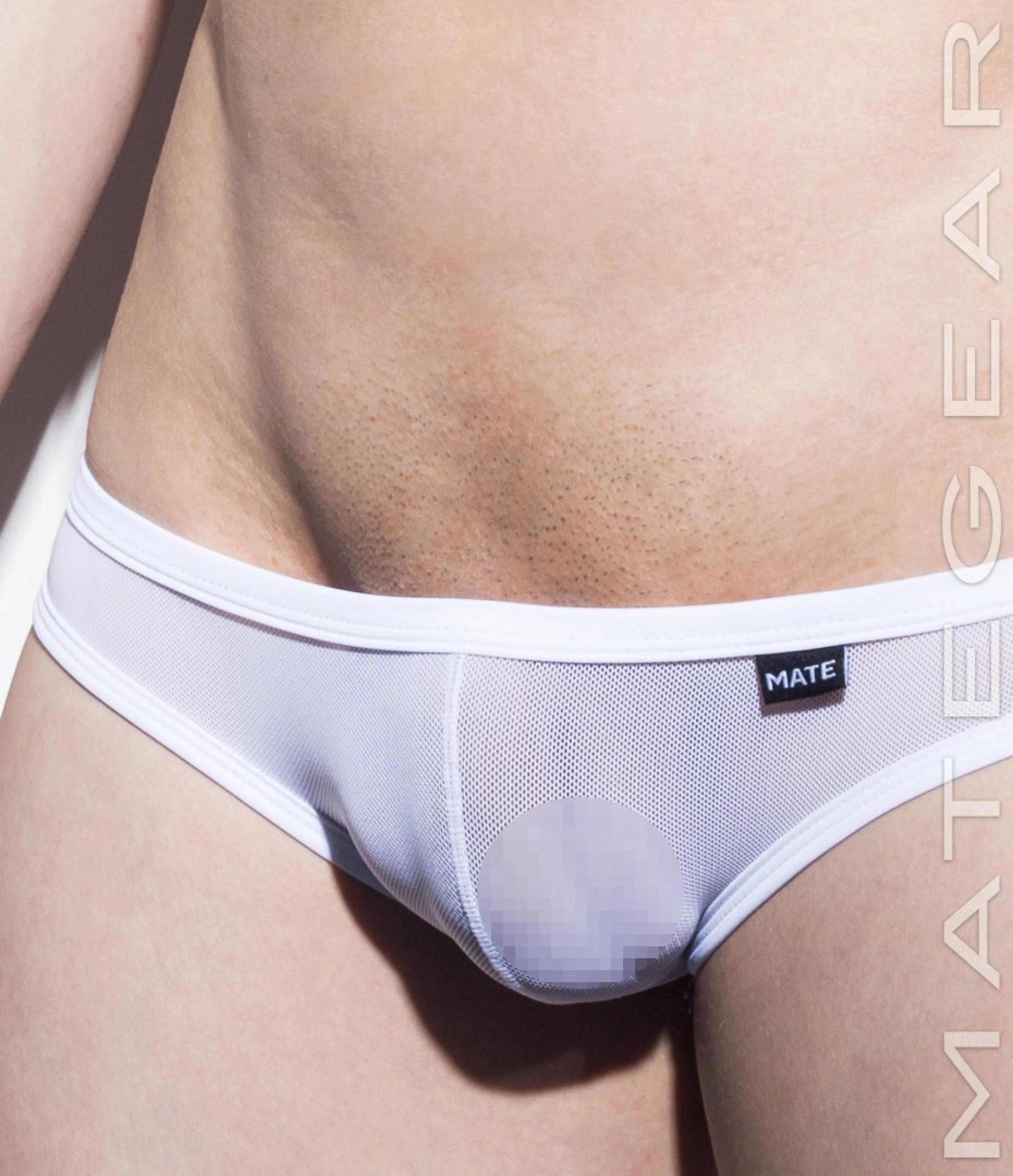 2pc/Pack Sexy Men's Underwear Mini Squarecut Trunks - Ran Kwang (Flat Front / Reduced Sides) (Soft Thin Mesh Signature Series)