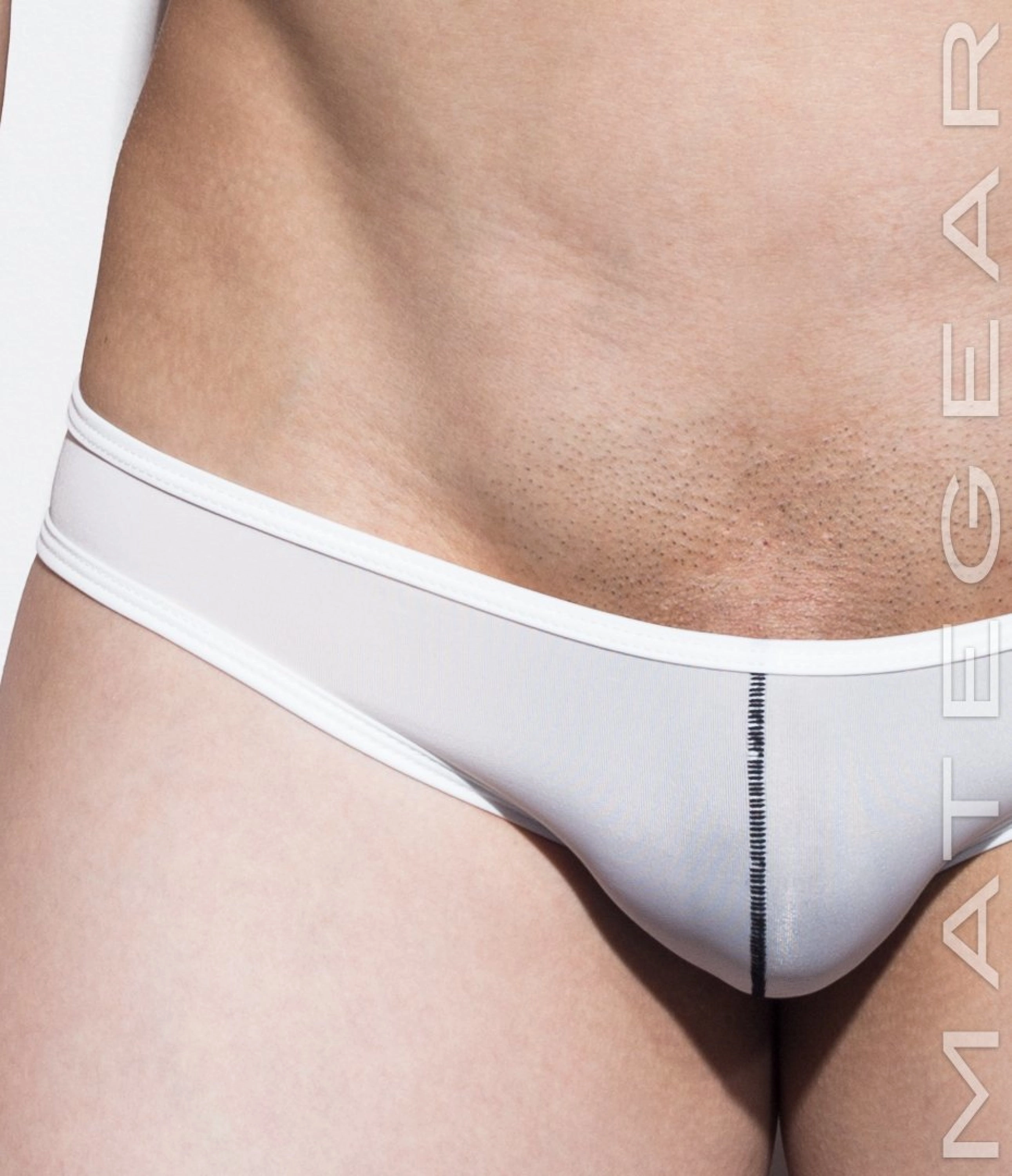 2pc/Pack Sexy Men's Underwear Mini Squarecut Trunks - Ran Kwang (Flat Front / Reduced Sides) (Ultra Thin Nylon Signature Series)