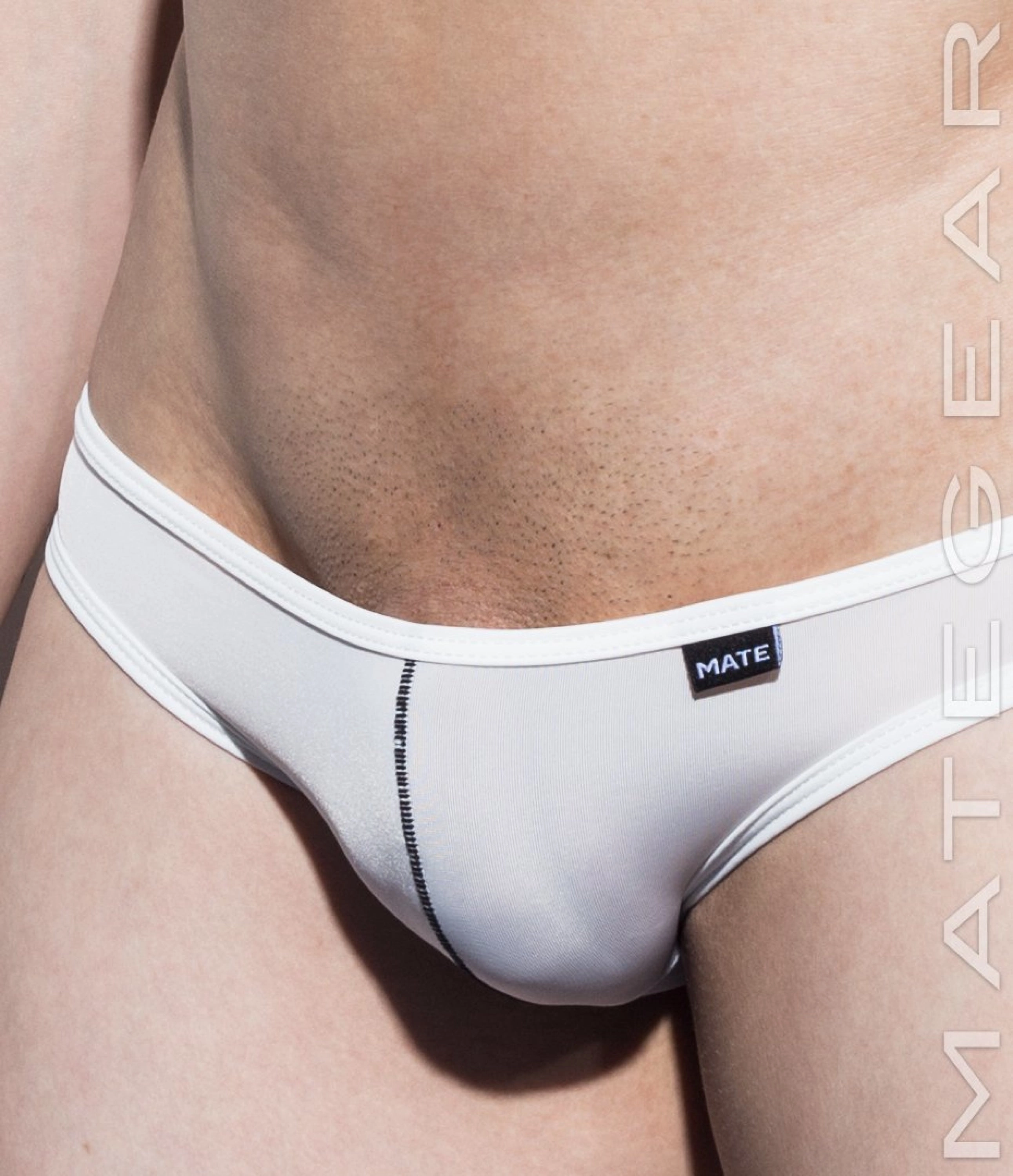 2pc/Pack Sexy Men's Underwear Mini Squarecut Trunks - Ran Kwang (Flat Front / Reduced Sides) (Ultra Thin Nylon Signature Series)