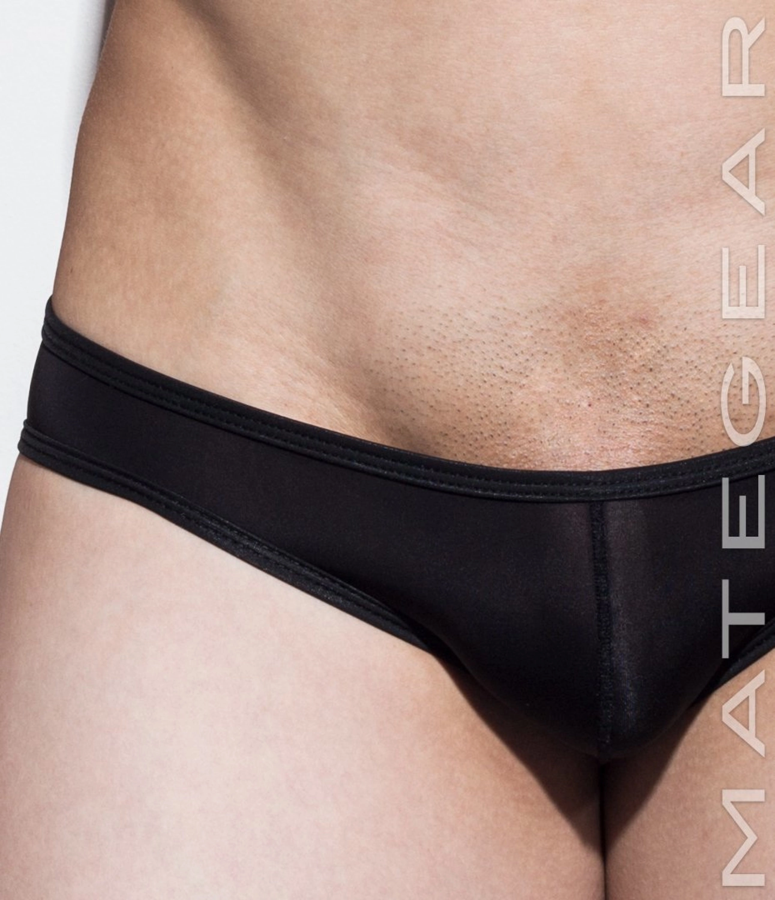 2pc/Pack Sexy Men's Underwear Mini Squarecut Trunks - Ran Kwang (Flat Front / Reduced Sides) (Ultra Thin Nylon Signature Series)