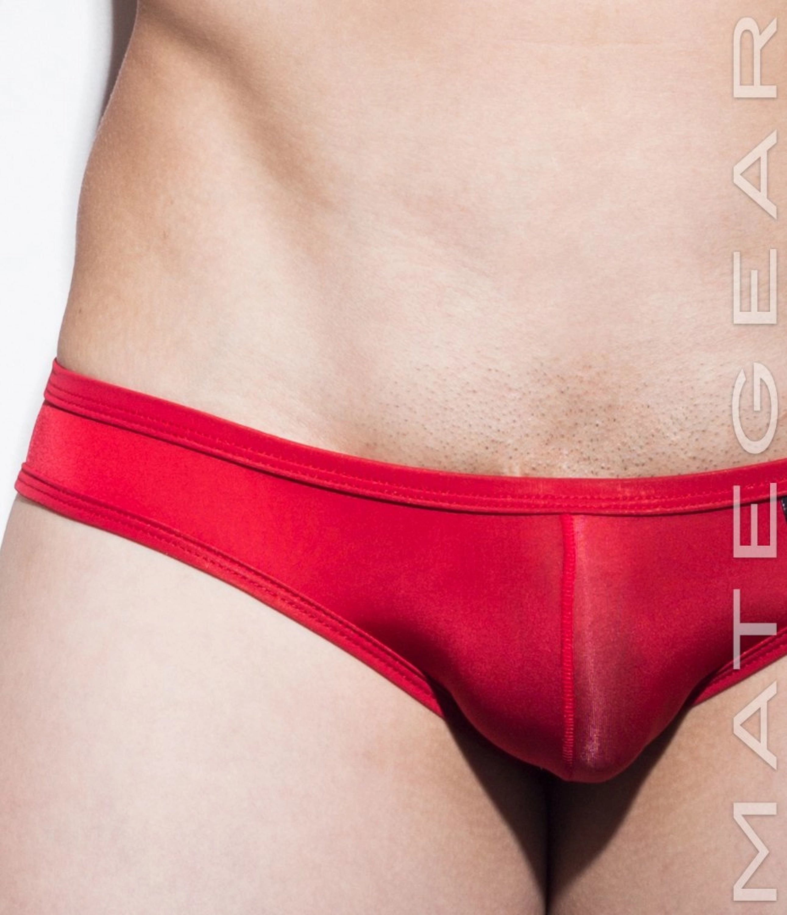 2pc/Pack Sexy Men's Underwear Mini Squarecut Trunks - Ran Kwang (Flat Front / Reduced Sides) (Ultra Thin Nylon Signature Series II)