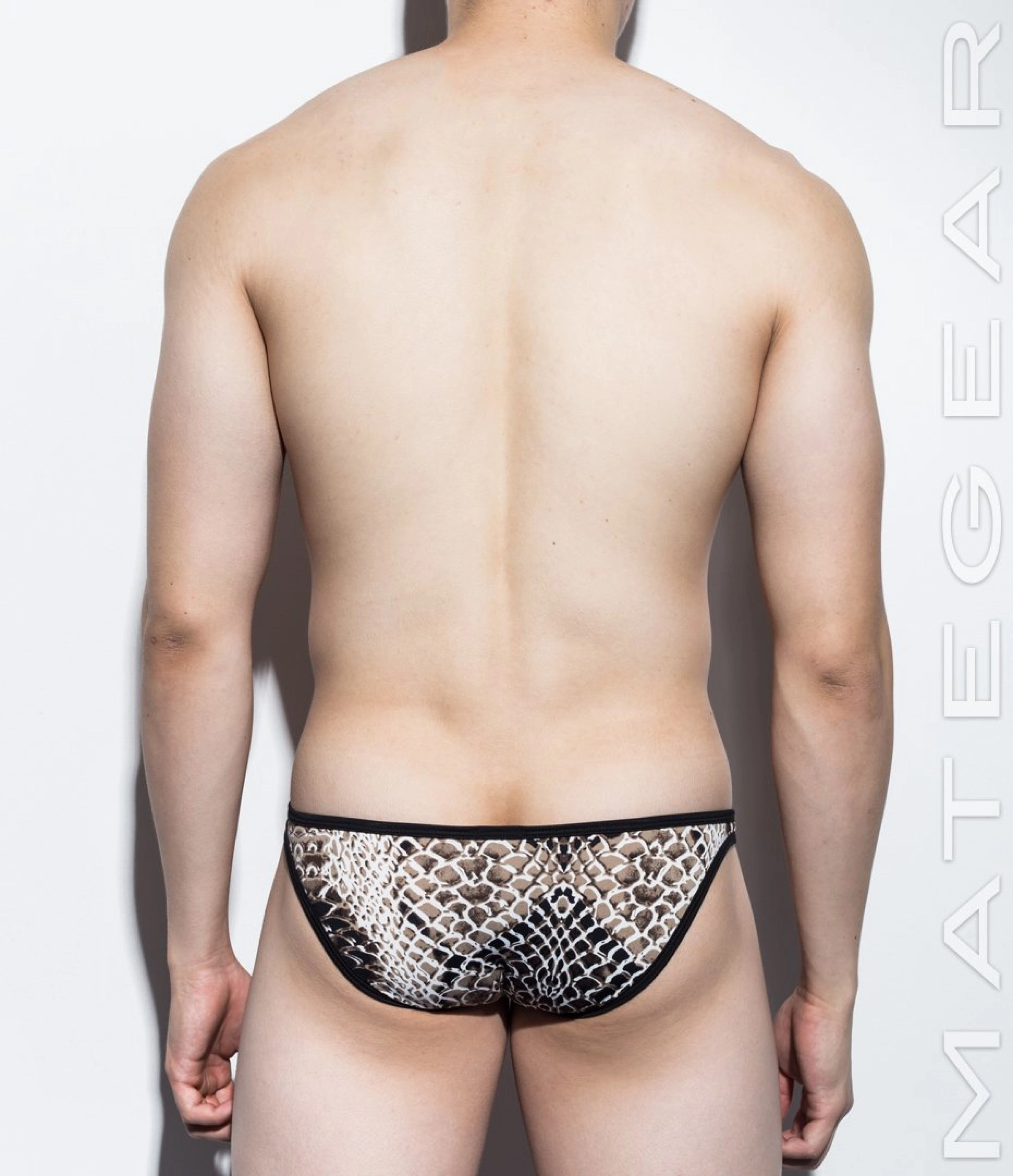 2pc/Pack Sexy Men's Underwear Ultra Bikini Briefs - Nan Song (V-Front / Tapered Sides) (Thin Nylon Special Fabric Signature Series)