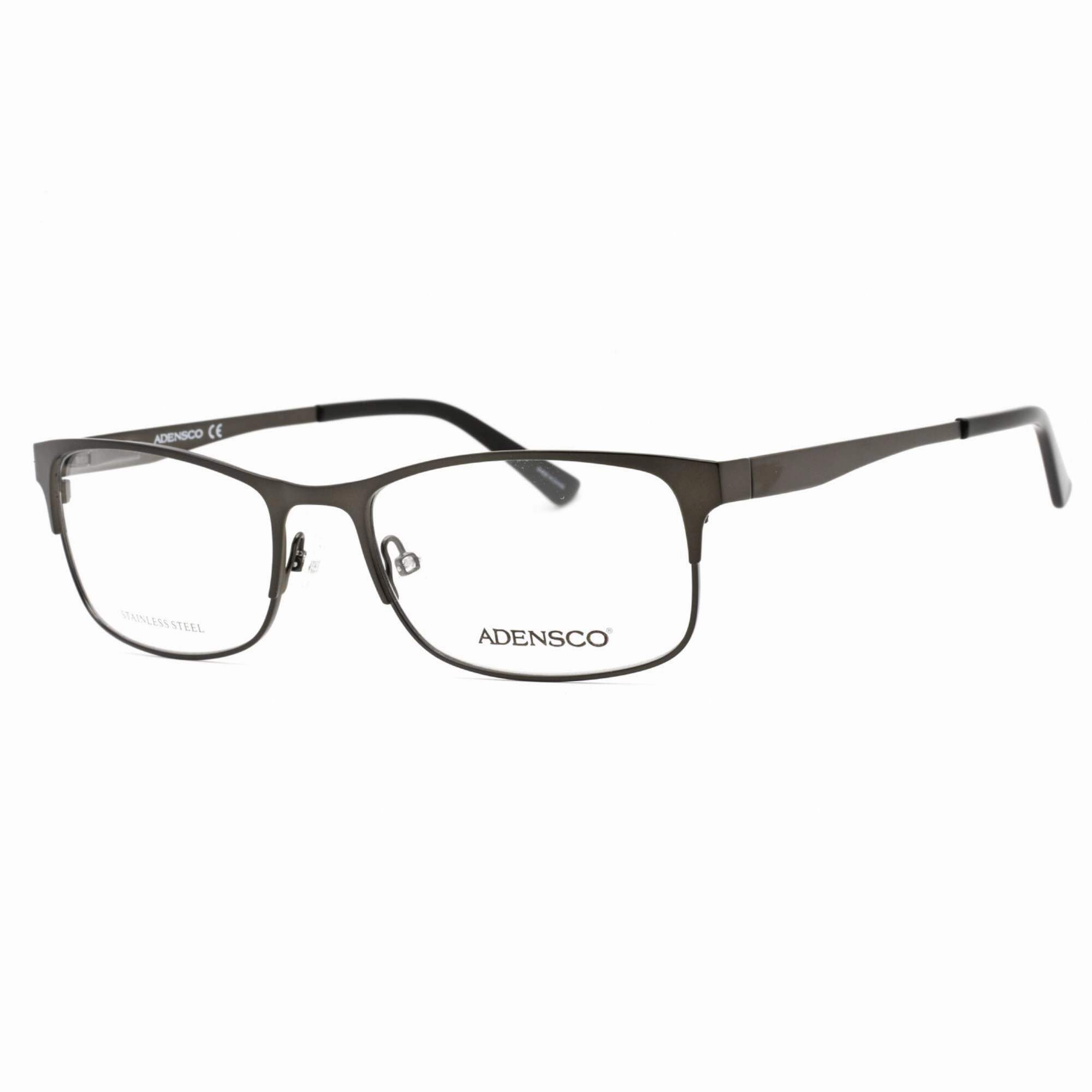 Adensco Men's Eyeglasses - Matte Dark Ruthenium Plastic Rectangular | AD 125 0R80 00