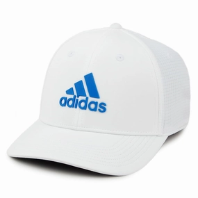 Adidas Golf Tour Fitted Baseball Cap - White-Blue