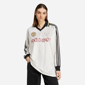 Adidas Originals | RETRO SPORTS CRICKET-INSPIRED LONG SLEEVE JERSEY { OFF WHITE