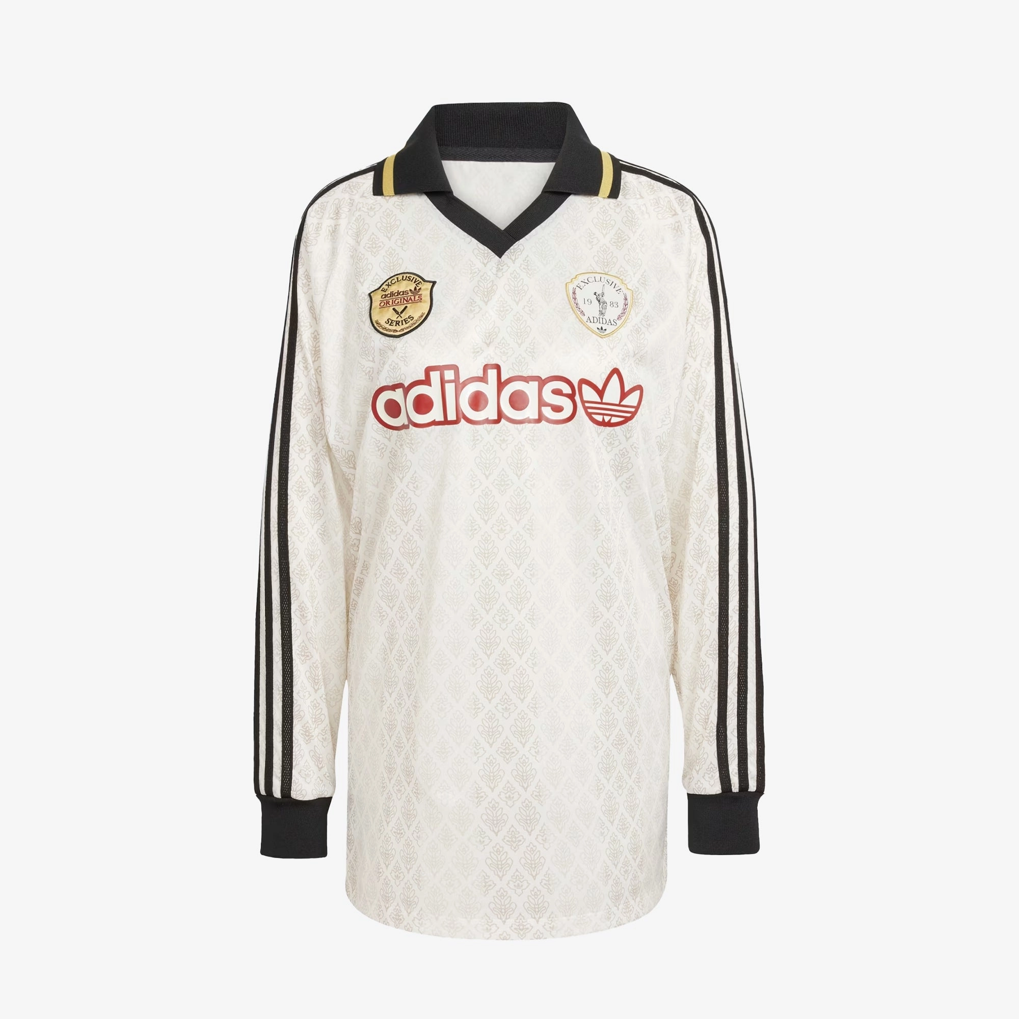 Adidas Originals | RETRO SPORTS CRICKET-INSPIRED LONG SLEEVE JERSEY { OFF WHITE