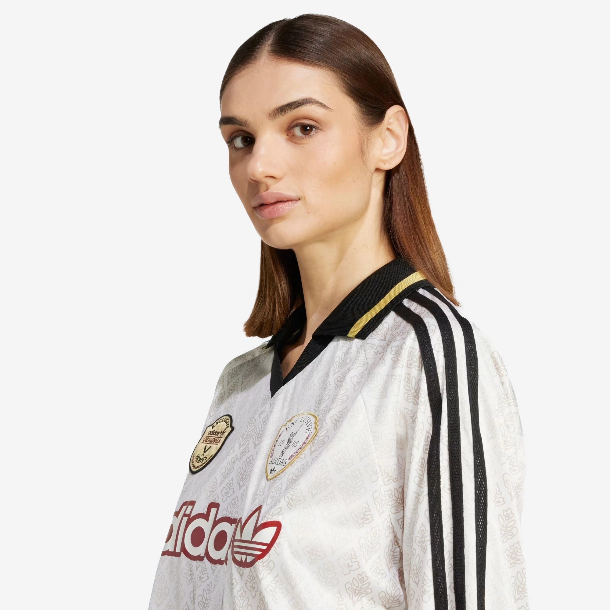 Adidas Originals | RETRO SPORTS CRICKET-INSPIRED LONG SLEEVE JERSEY { OFF WHITE