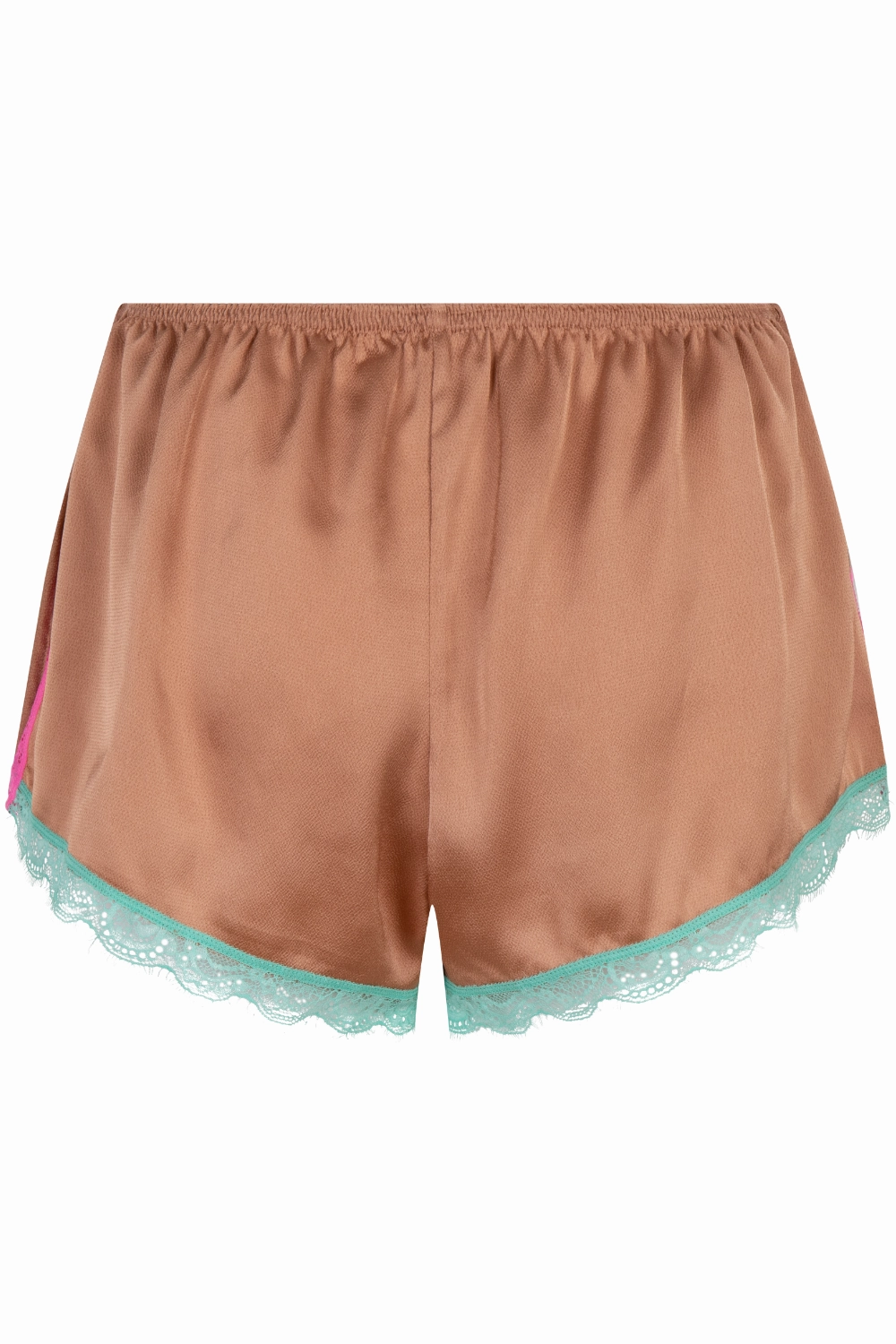 Apollo Satin Pyjama Shorts Brown, Size XS (UK 6)