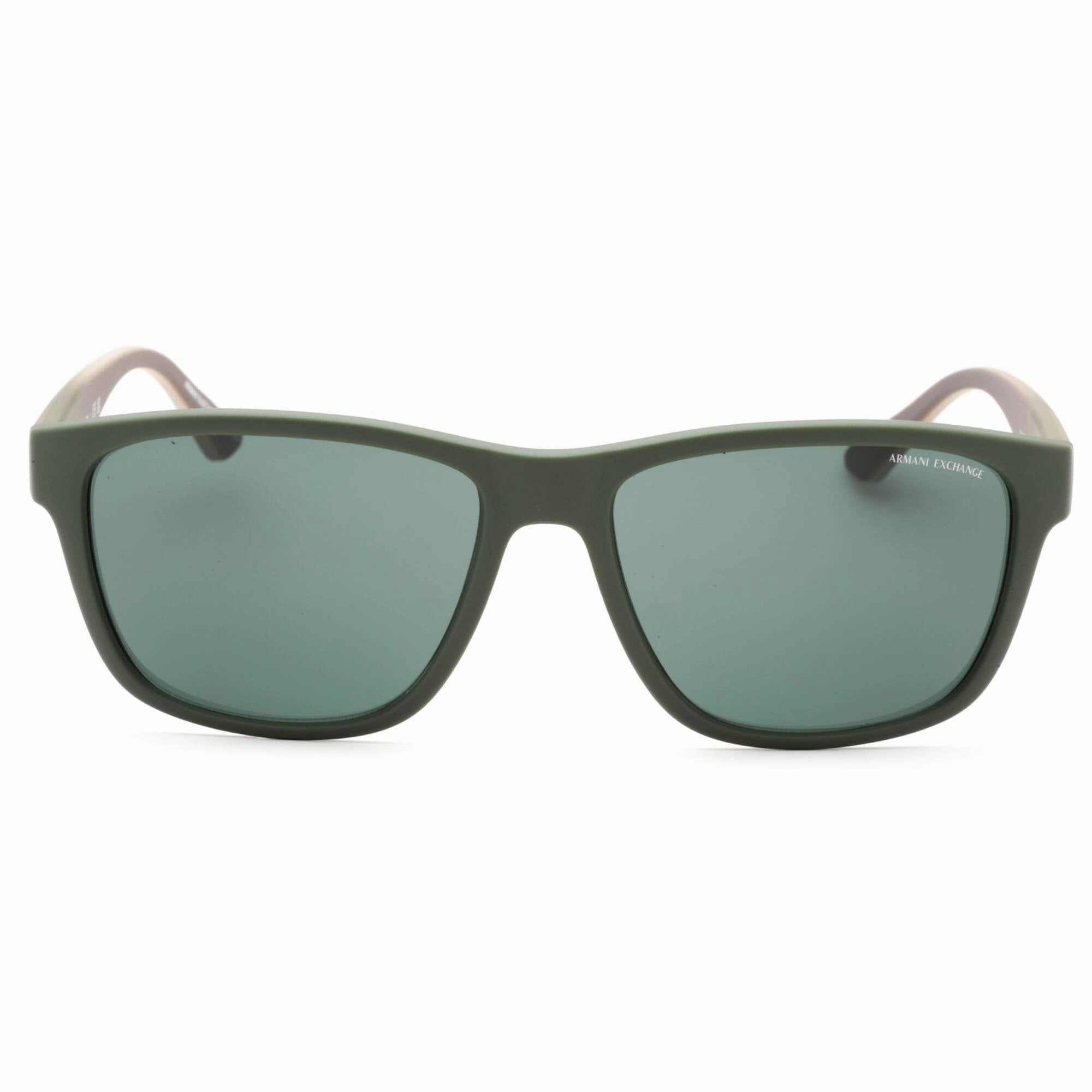 Armani Exchange Men's Sunglasses - Matte Green Square Plastic Frame | 0AX4135S 830171