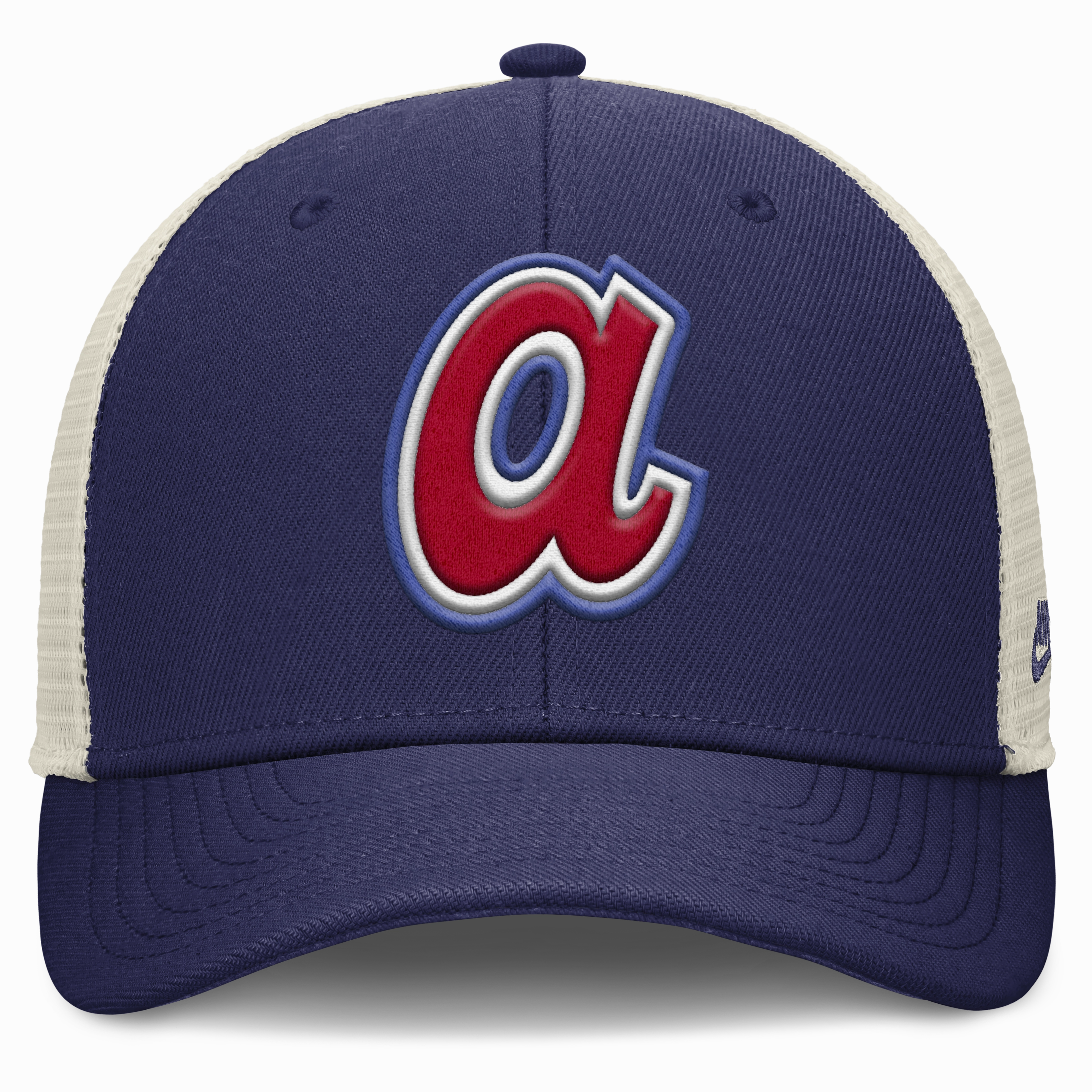 Atlanta Braves Nike Rise Royal Adjustable Snapback Trucker Hat