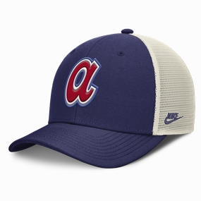 Atlanta Braves Nike Rise Royal Adjustable Snapback Trucker Hat