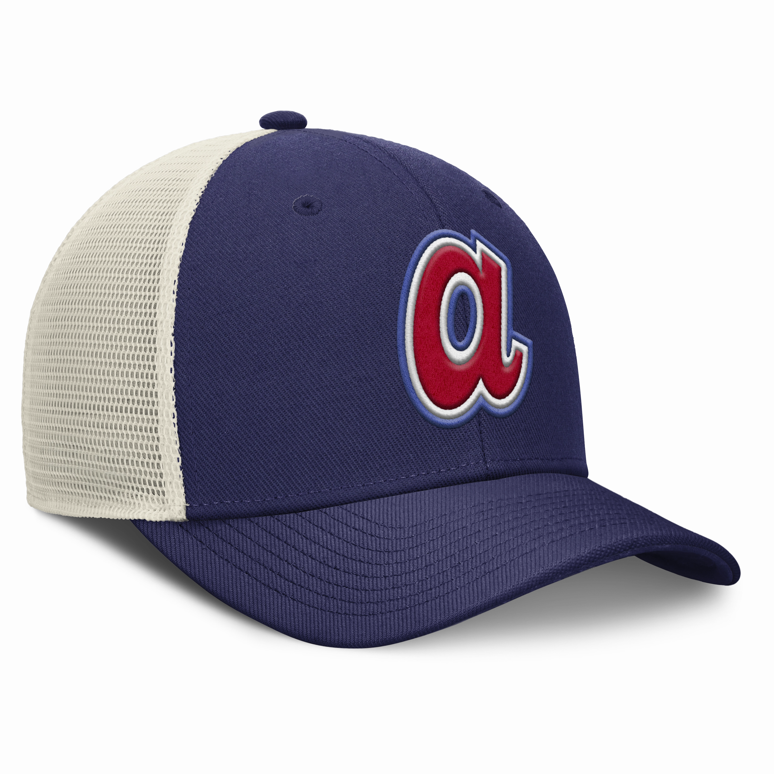 Atlanta Braves Nike Rise Royal Adjustable Snapback Trucker Hat