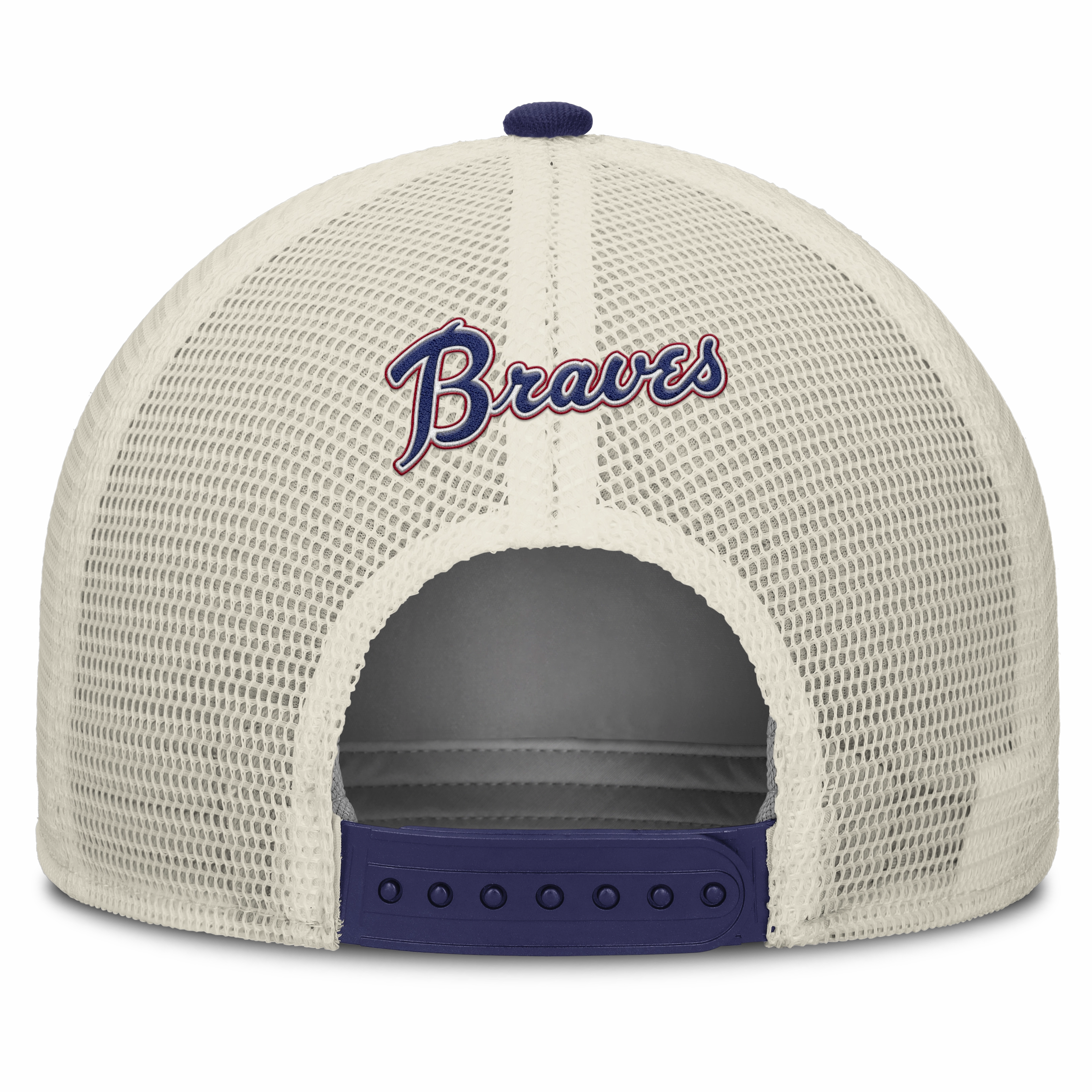 Atlanta Braves Nike Rise Royal Adjustable Snapback Trucker Hat
