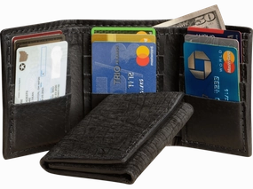 Black Hippopotamus Trifold Wallet