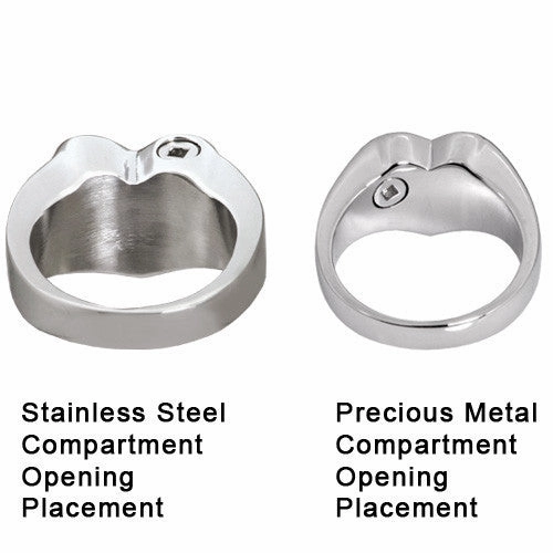 Bold Heart Personalized Print Memorial Ring
