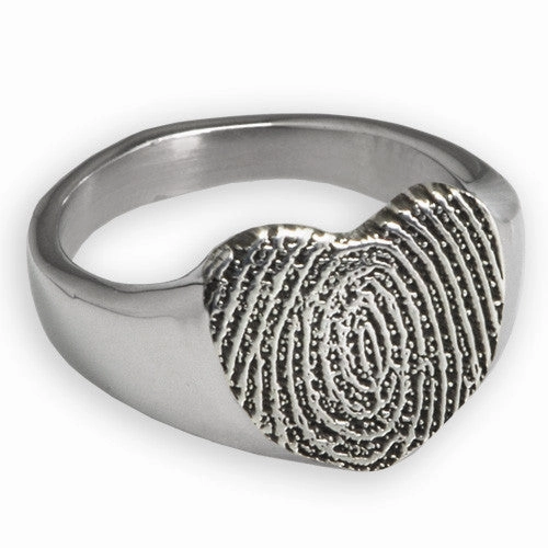 Bold Heart Personalized Print Memorial Ring