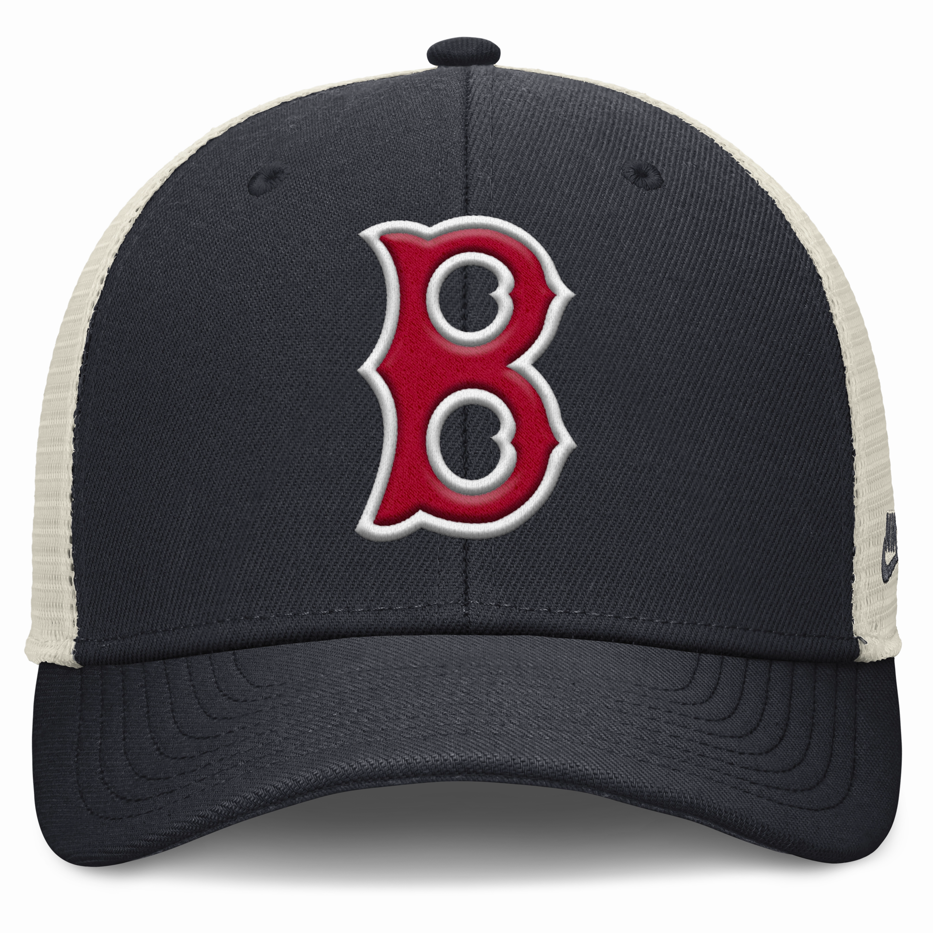 Boston Red Sox Nike Rise Navy Adjustable Snapback Trucker Hat