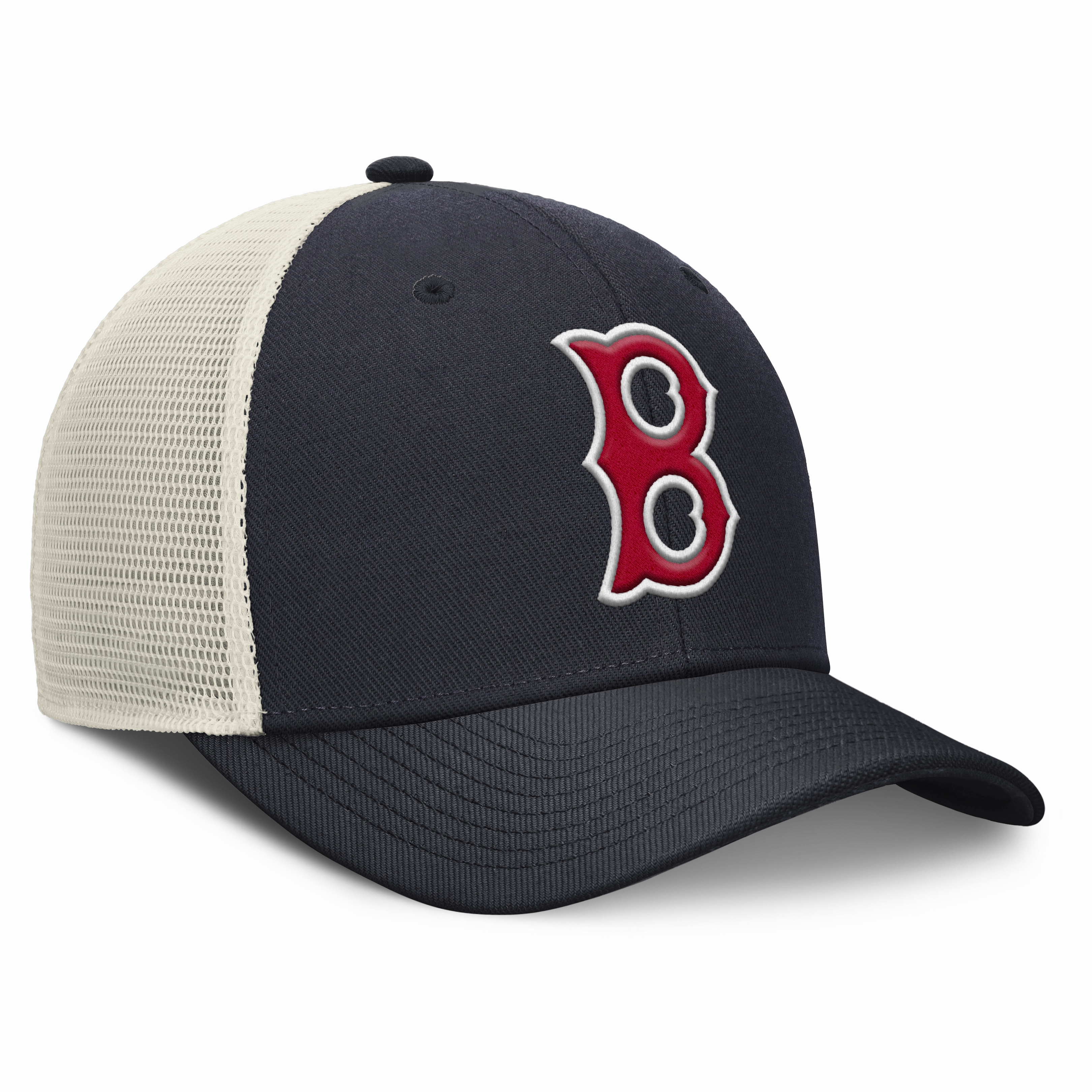 Boston Red Sox Nike Rise Navy Adjustable Snapback Trucker Hat