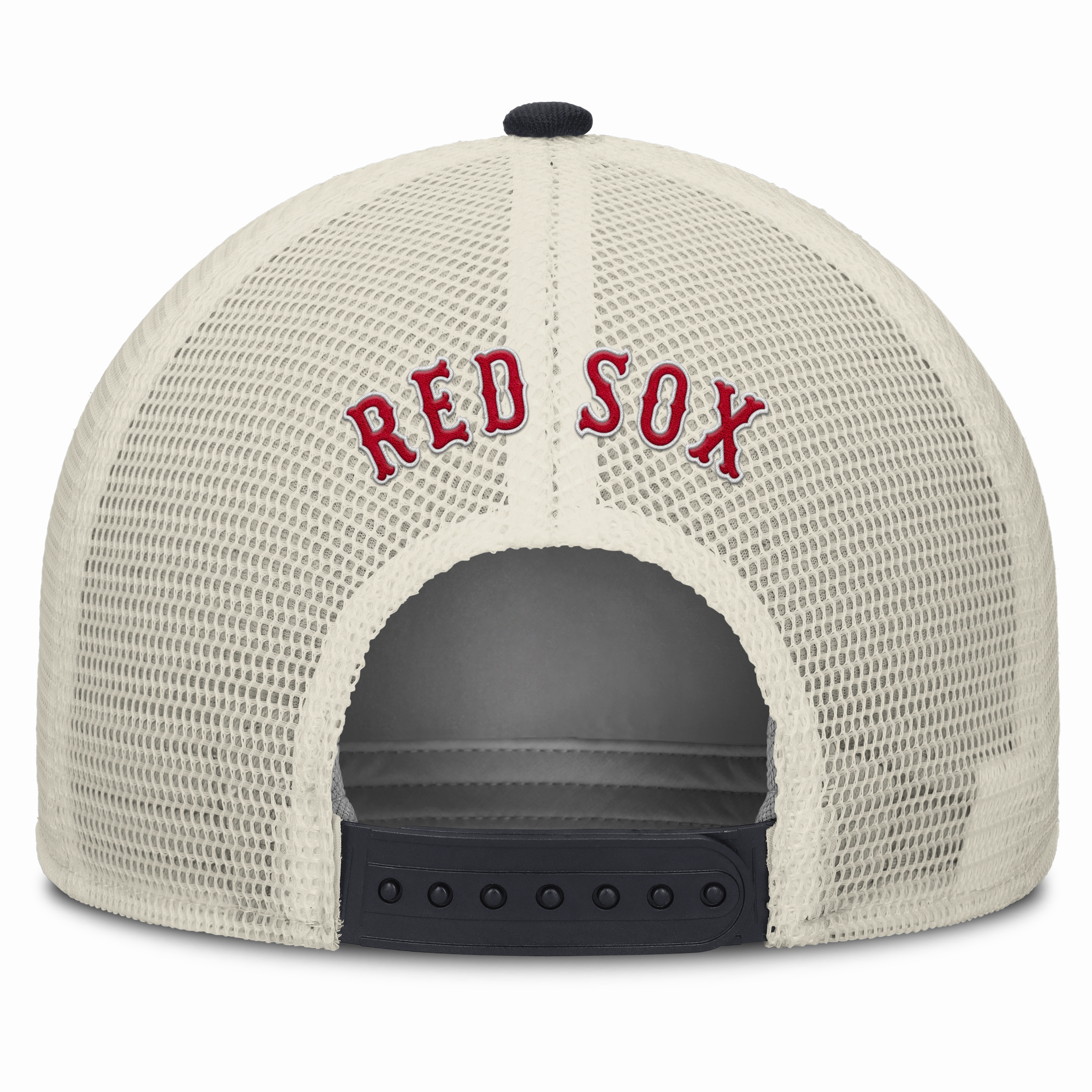 Boston Red Sox Nike Rise Navy Adjustable Snapback Trucker Hat