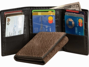 Brown Hippopotamus Trifold Wallet
