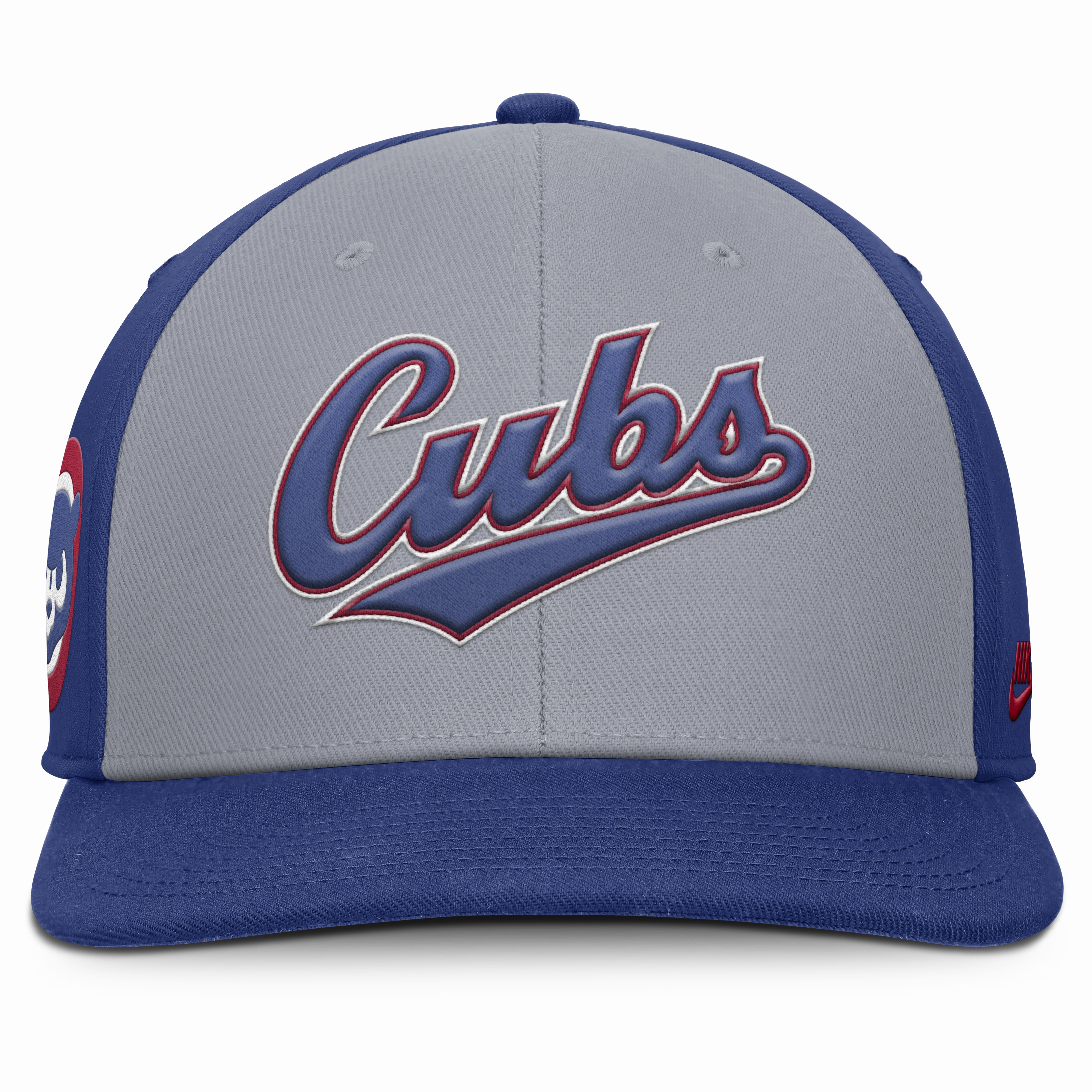 Chicago Cubs Nike Gray/Blue Dri-Fit Pro Adjustable Snapback Hat