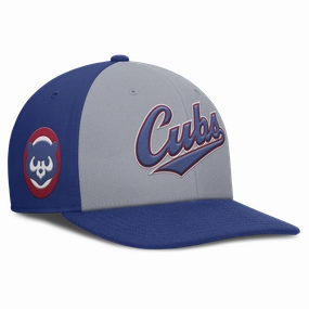 Chicago Cubs Nike Gray/Blue Dri-Fit Pro Adjustable Snapback Hat
