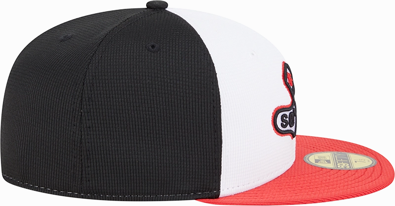 Chicago White Sox New Era Black/White/Red 2025 City Connect Batting Practice 59FIFTY Fitted Hat