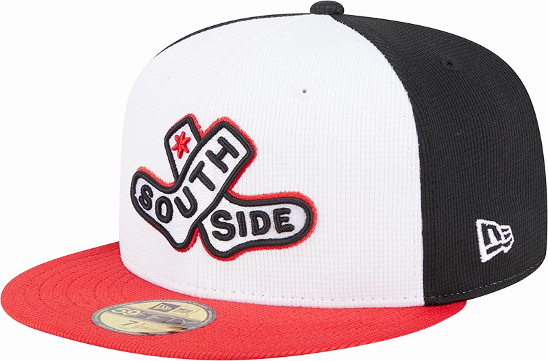 Chicago White Sox New Era Black/White/Red 2025 City Connect Batting Practice 59FIFTY Fitted Hat