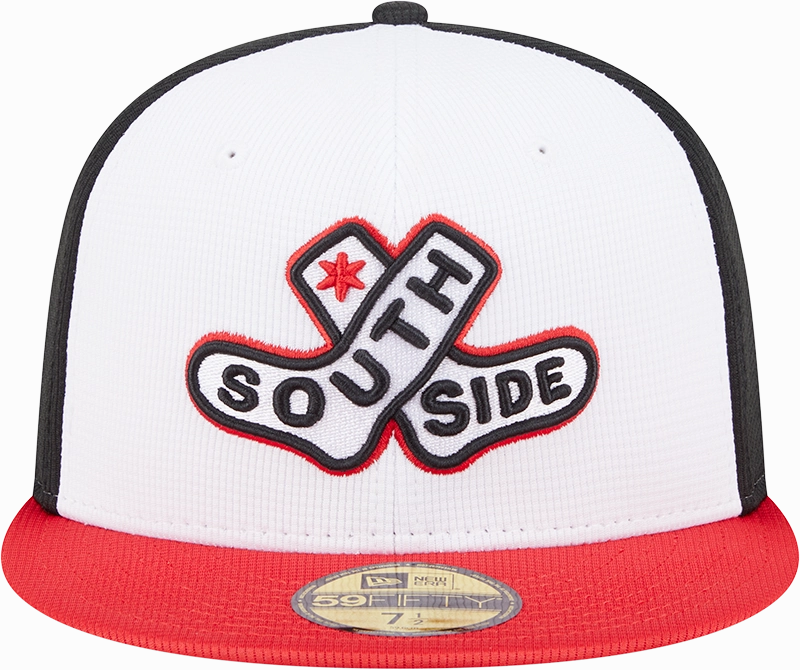Chicago White Sox New Era Black/White/Red 2025 City Connect Batting Practice 59FIFTY Fitted Hat