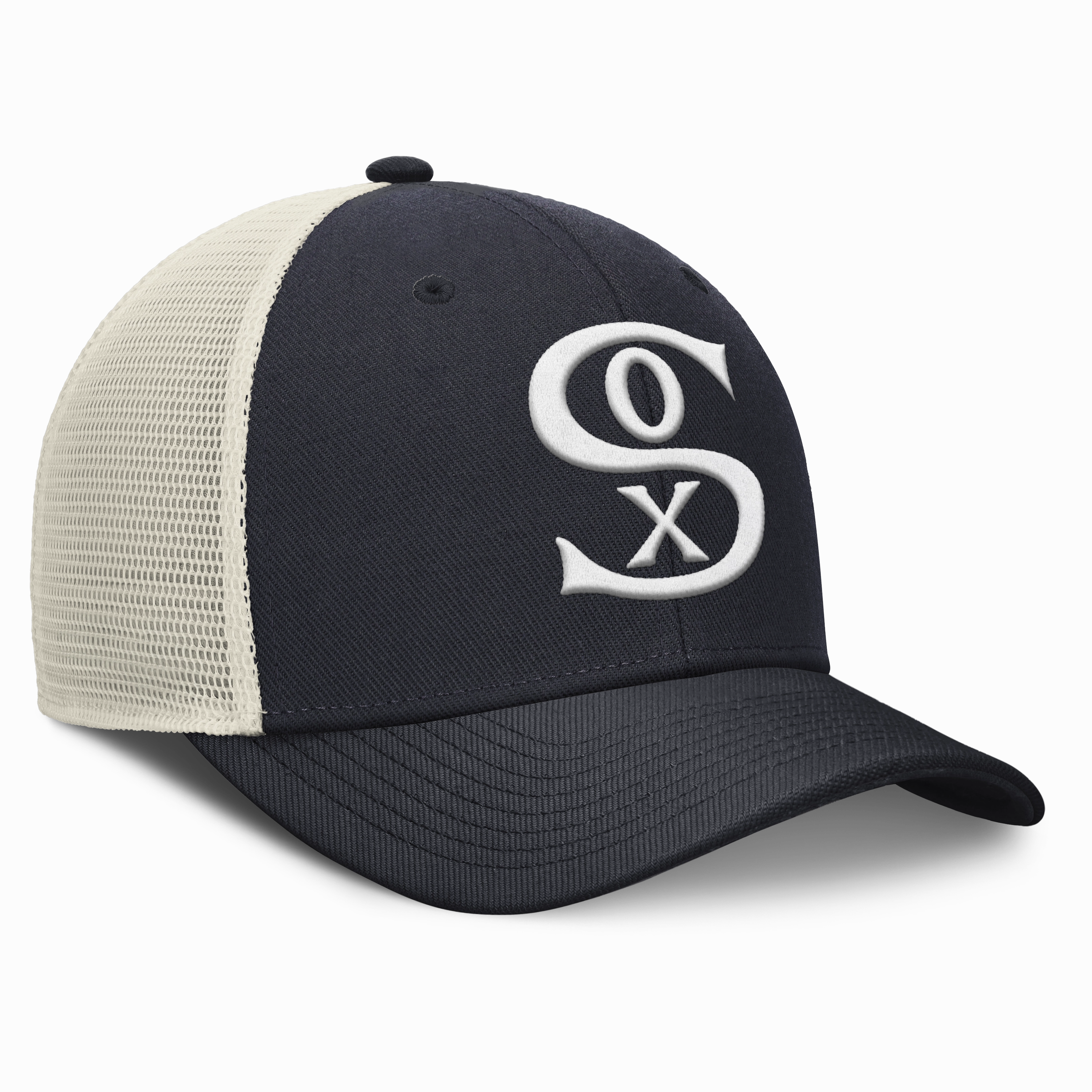 Chicago White Sox Nike Rise Navy Adjustable Snapback Trucker Hat