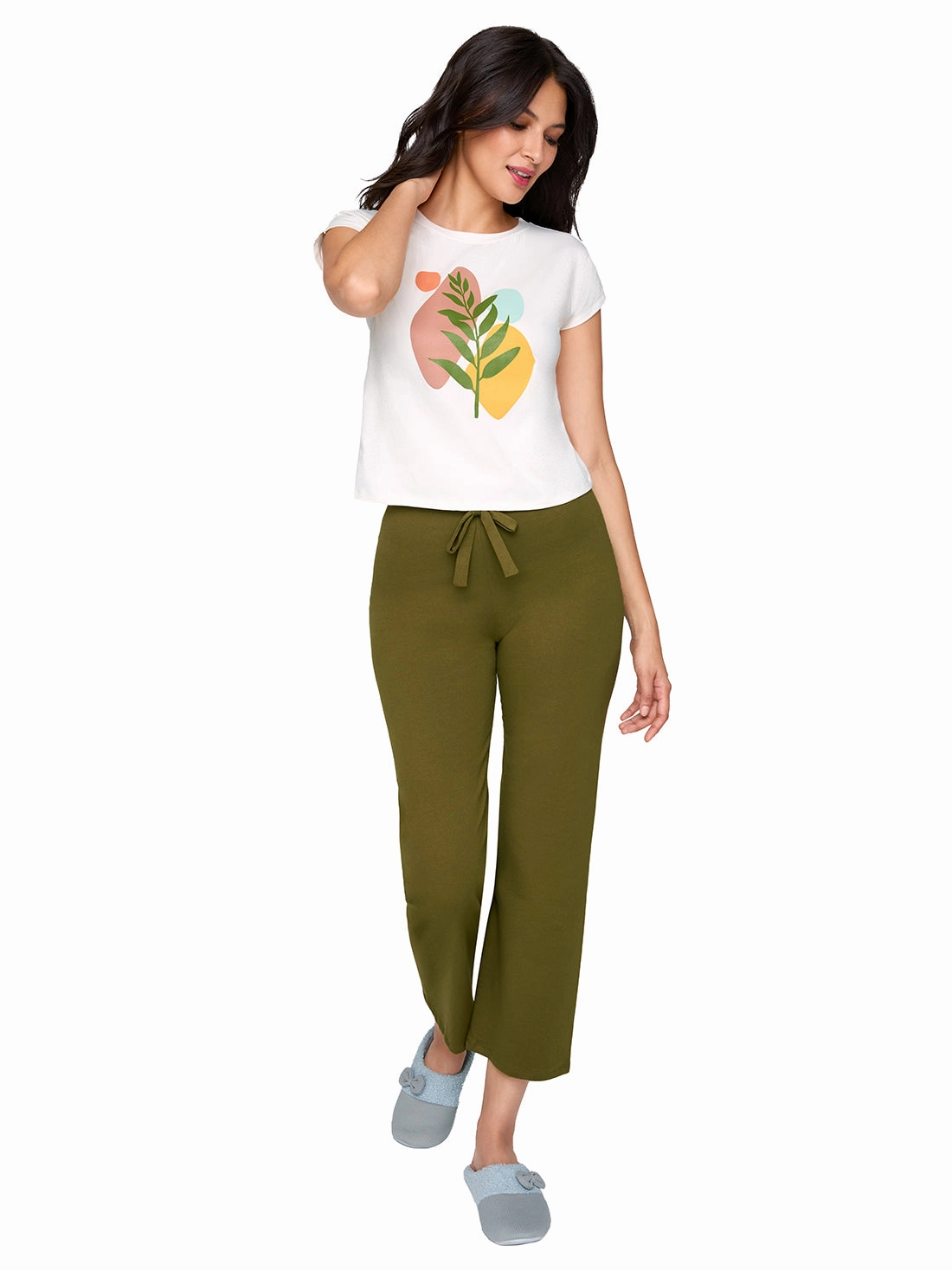 Cotton long pajama set 77130