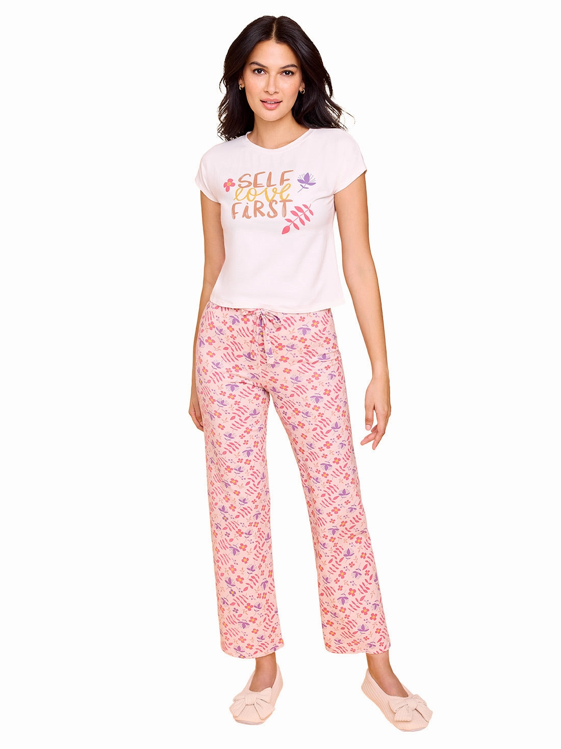 Cotton long pajama set 77130