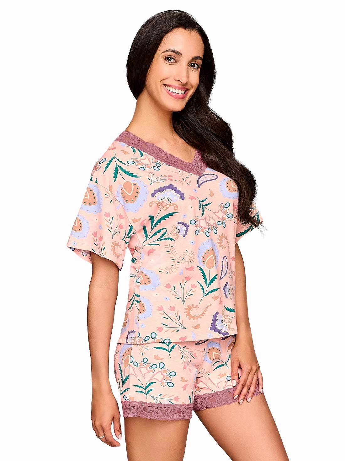 Cotton short pajama set 77129
