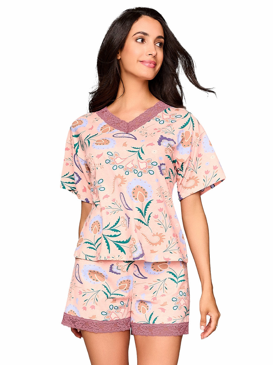 Cotton short pajama set 77129