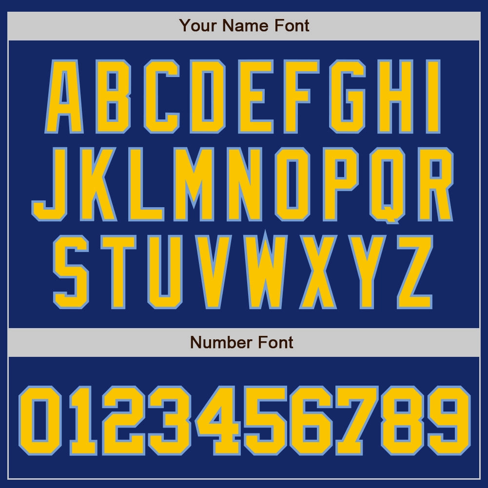 Custom Royal Gold-Light Blue Authentic Baseball Jersey