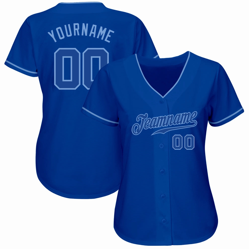 Custom Royal Royal-Light Blue Authentic Baseball Jersey