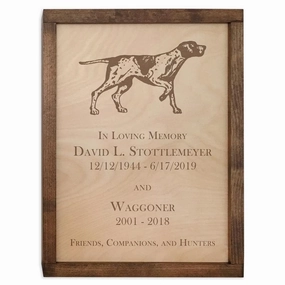 Custom Wall Mounted Wood Cremation Urn Plaque - Your Text or Art