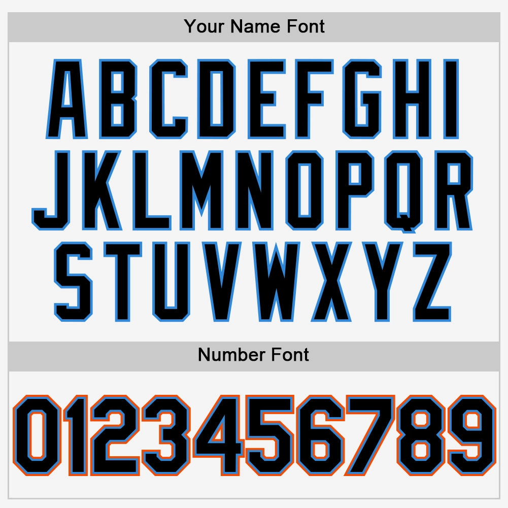 Custom White Black Electric Blue-Orange Authentic Sleeveless Baseball Jersey