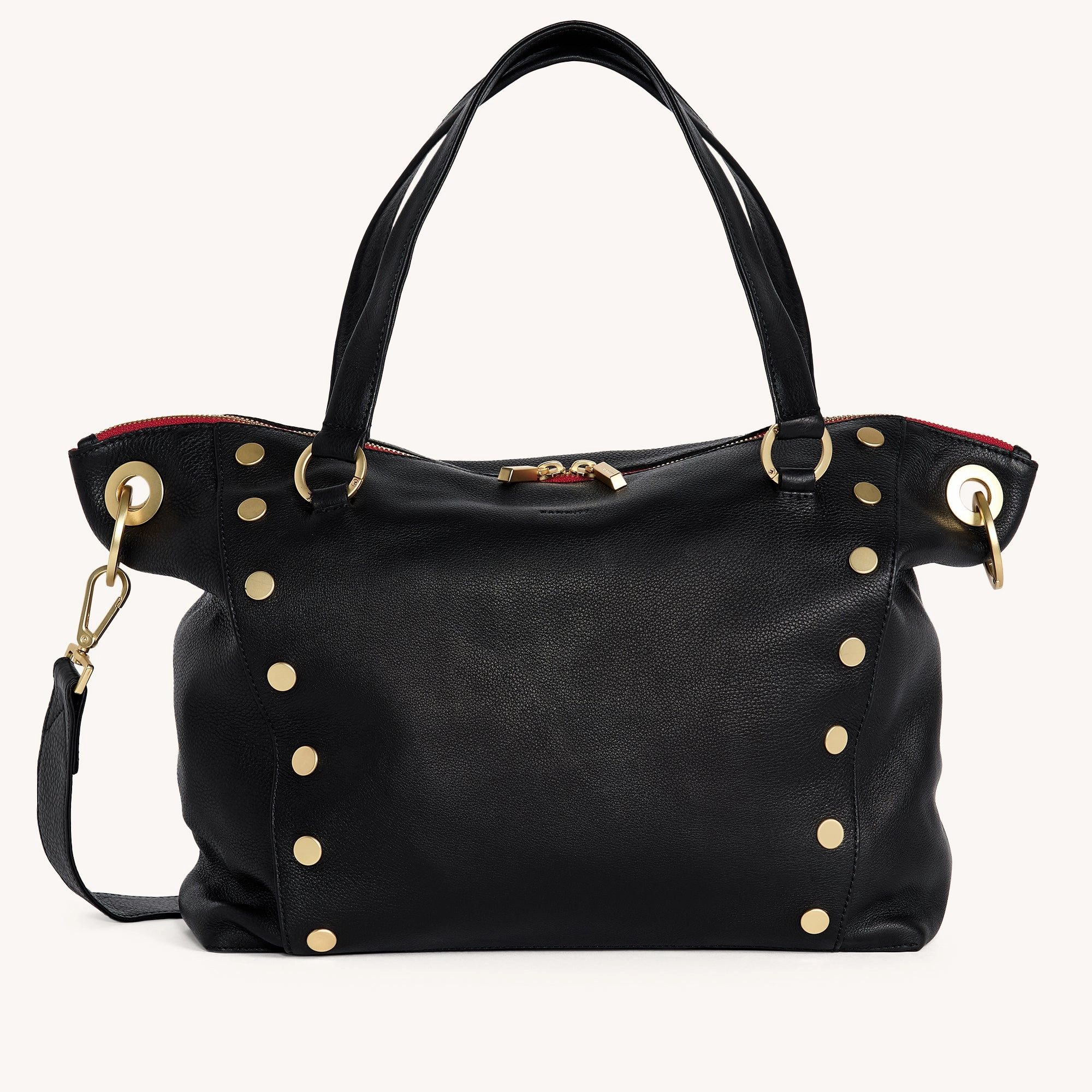 Daniel | Black/Brushed Gold Red Zip | Lrg