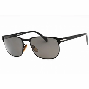 David Beckham Men's Sunglasses - Matte Black Frame Dark Grey Lens | DB 1131/S 0124 M9