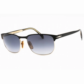 David Beckham Men's Sunglasses - Matte Black Gold Oval Frame | DB 1131/S 0I46 9O