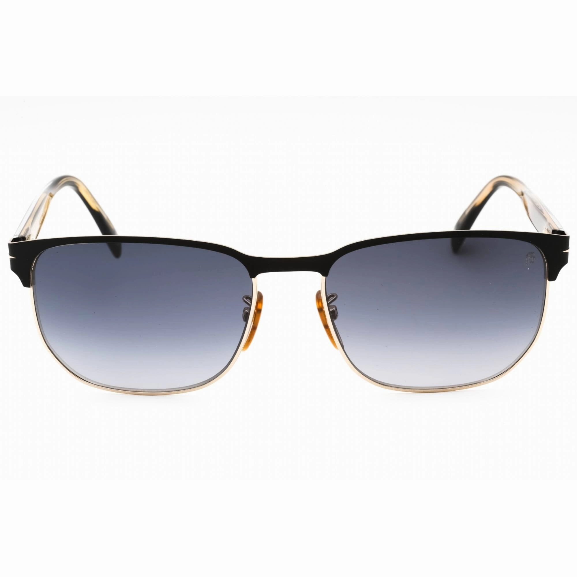 David Beckham Men's Sunglasses - Matte Black Gold Oval Frame | DB 1131/S 0I46 9O
