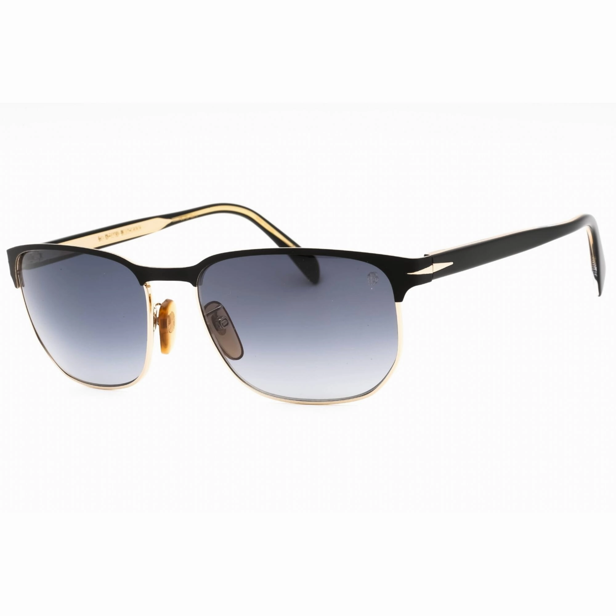 David Beckham Men's Sunglasses - Matte Black Gold Oval Frame | DB 1131/S 0I46 9O