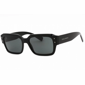 Dolce & Gabbana Men's Sunglasses - Black Plastic Rectangular Frame | 0DG4460 501/87